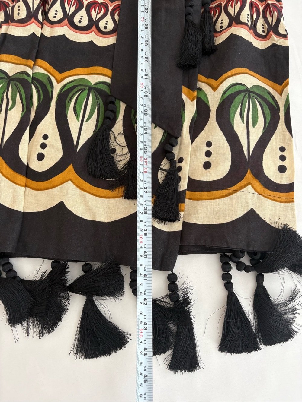 NWOT Farm Rio Off-White Coconut Tree Flow Lenzing™ Ecovero™ Euroflax™ Dress S - Picture 15 of 16